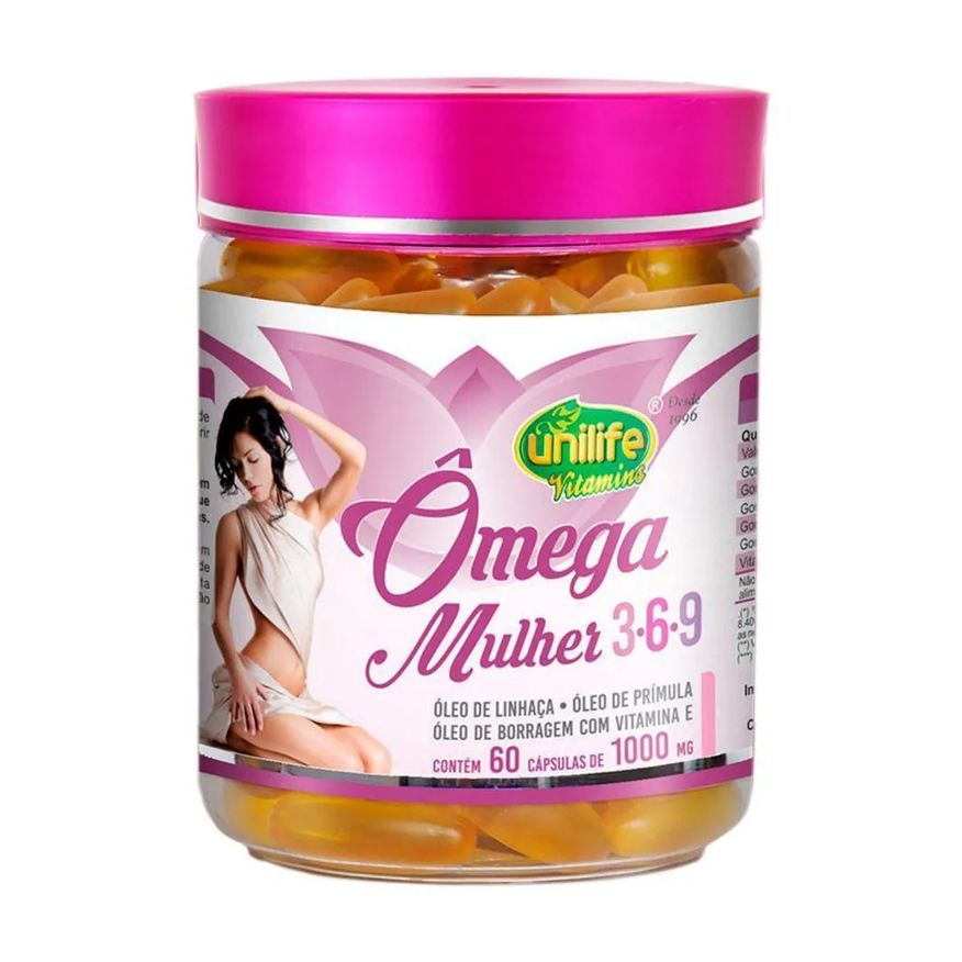 Unilife Ômega 3,6 e 9 Mulher 1000mg 60 cápsulas