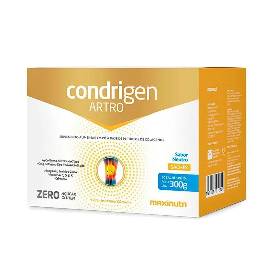 Maxinutri Condrigen Artro Colágeno Tipo 1 e 2 Sachê Neutro