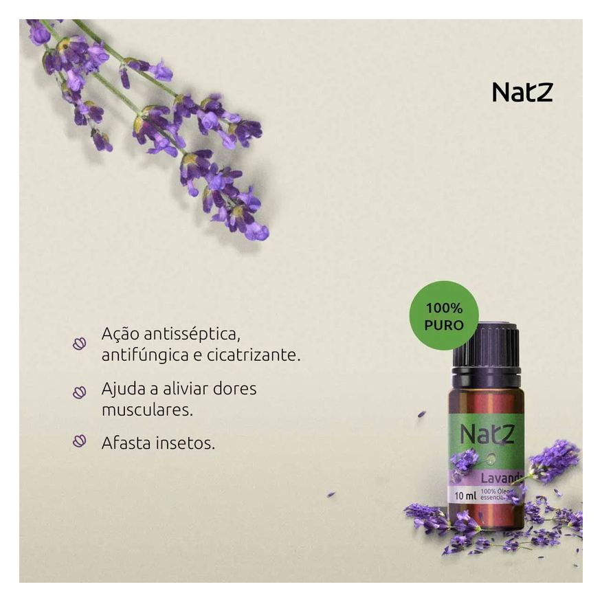 Essencial Óleo de Lavanda Natz 10ml