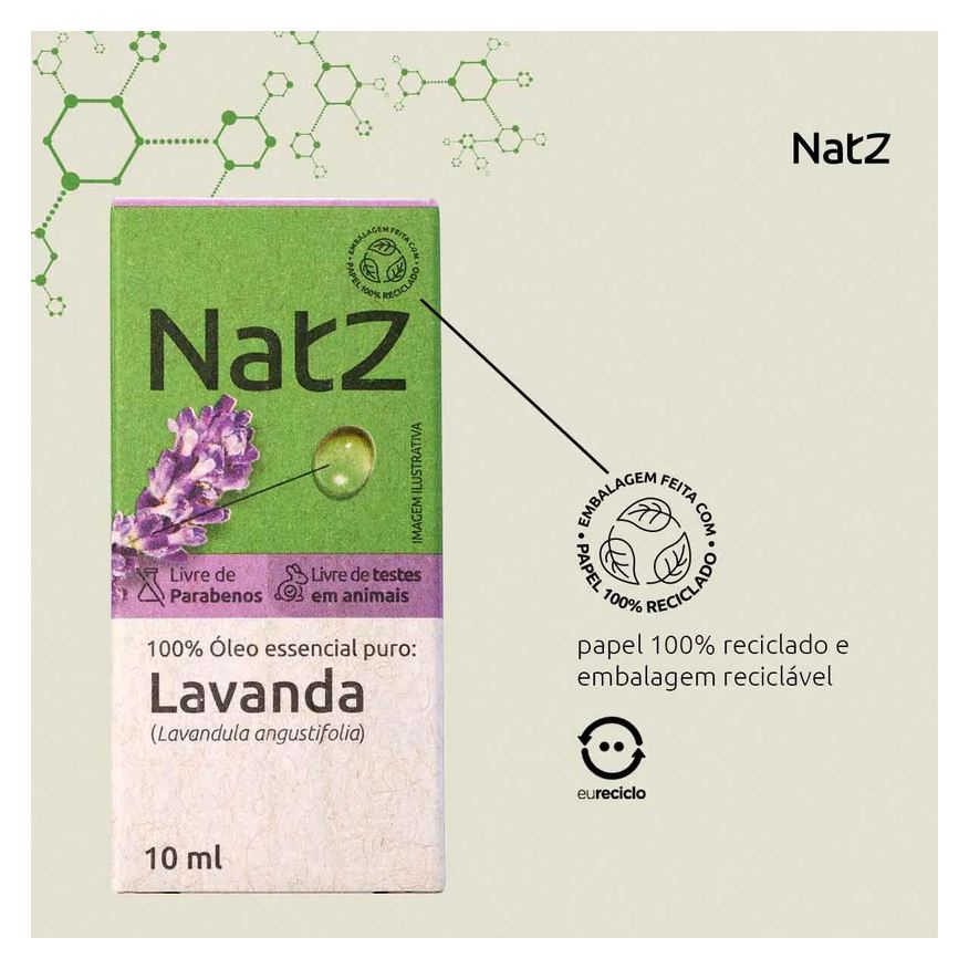 Essencial Óleo de Lavanda Natz 10ml