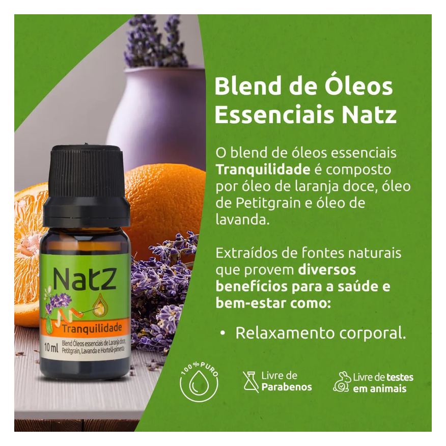 Essencial Óleo Blend Natz Tranquilidade 10ml