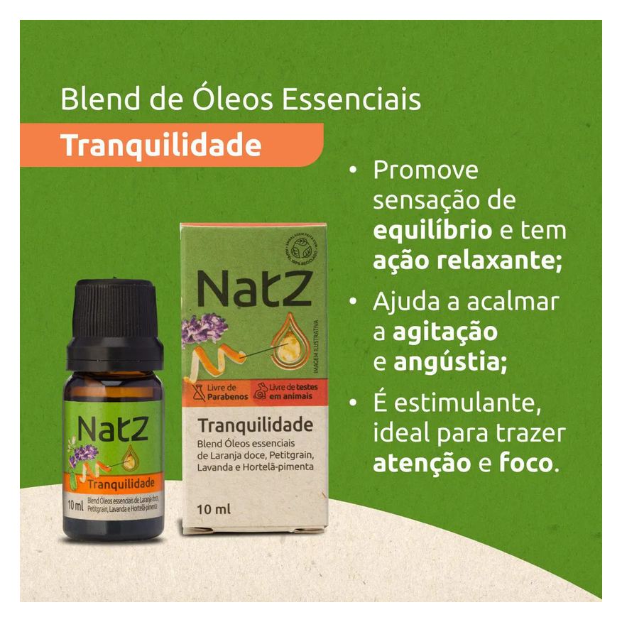 Essencial Óleo Blend Natz Tranquilidade 10ml
