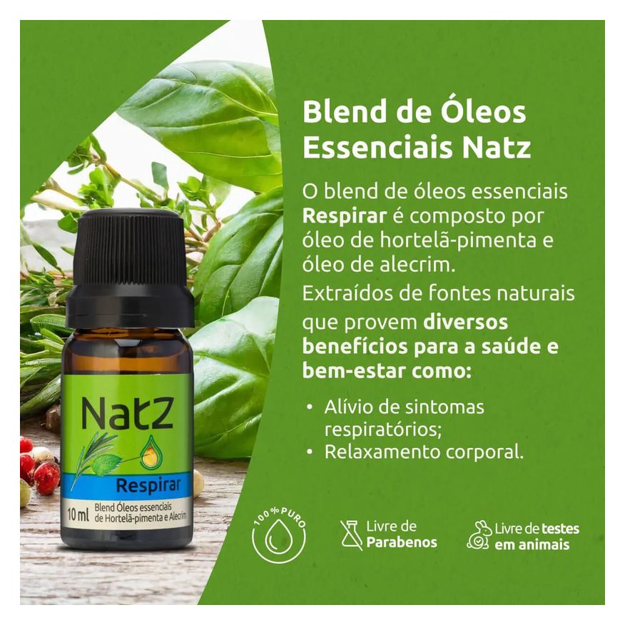 Essencial Óleo Blend Natz Respirar 10ml