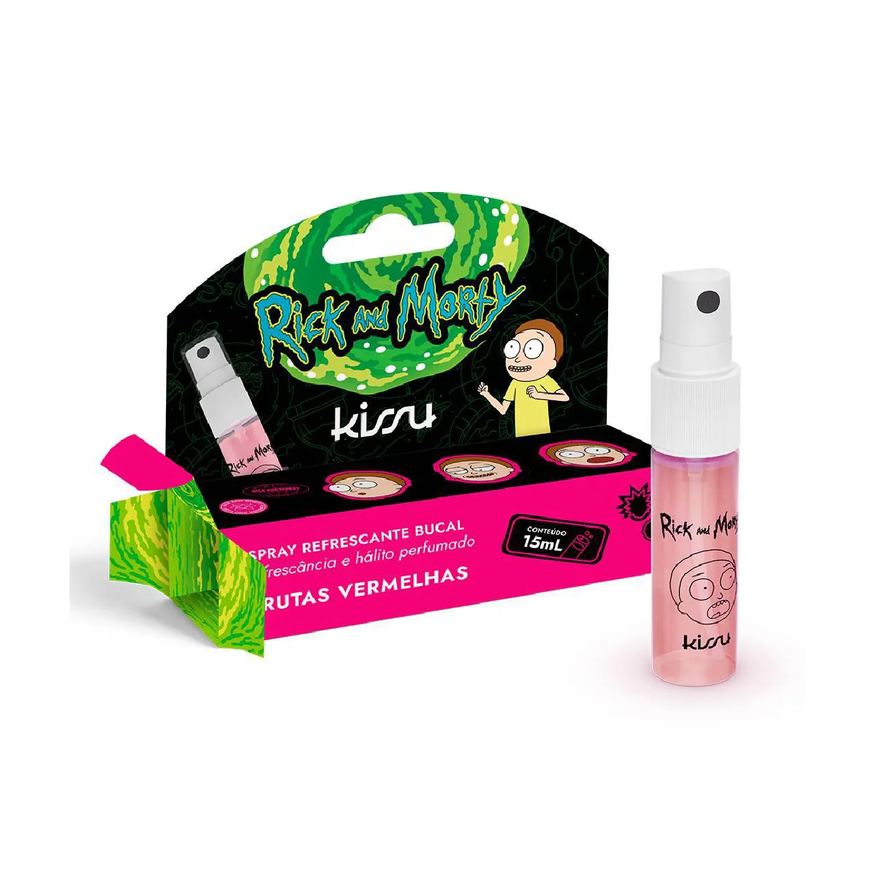 Bucal Spray Kissu Rick And Morty Frutas Vermelhas 15ml