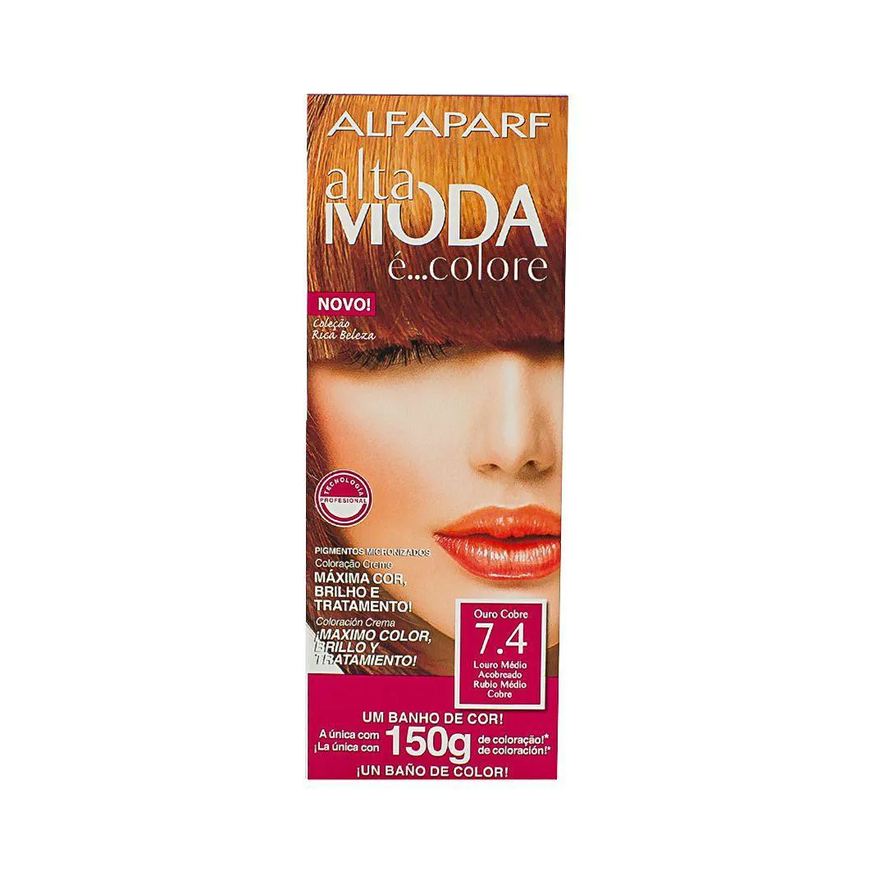 Alta Moda Tintura Altamoda 7.4 Ouro Cobre 150g