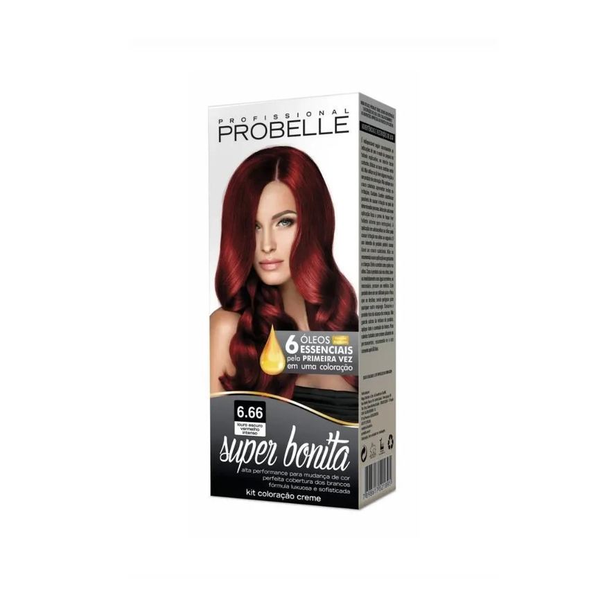 Probelle Super Bonita 6.66 Louro Escuro Vermelho Intenso