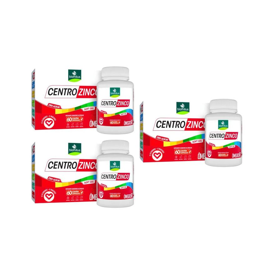 Biofhitus Kit C3 Suplemento Centrozinco Reforço para Saúde