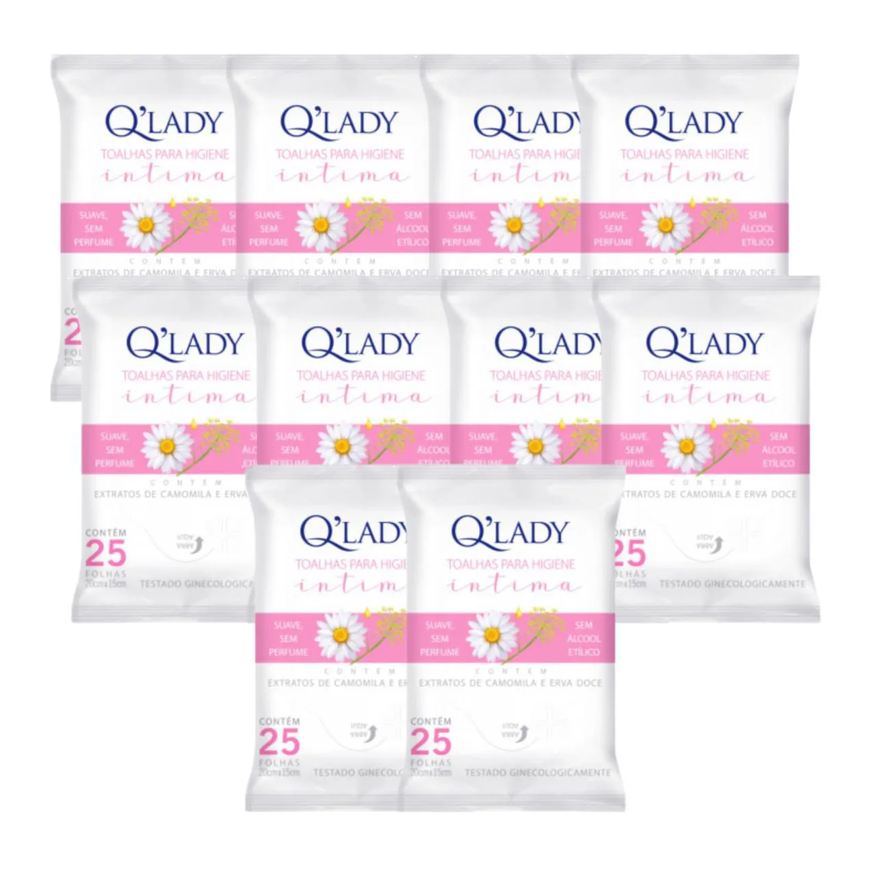 Q'Lady Kit C10 Toalhas para Higiene Íntima Descartável – Q Lady