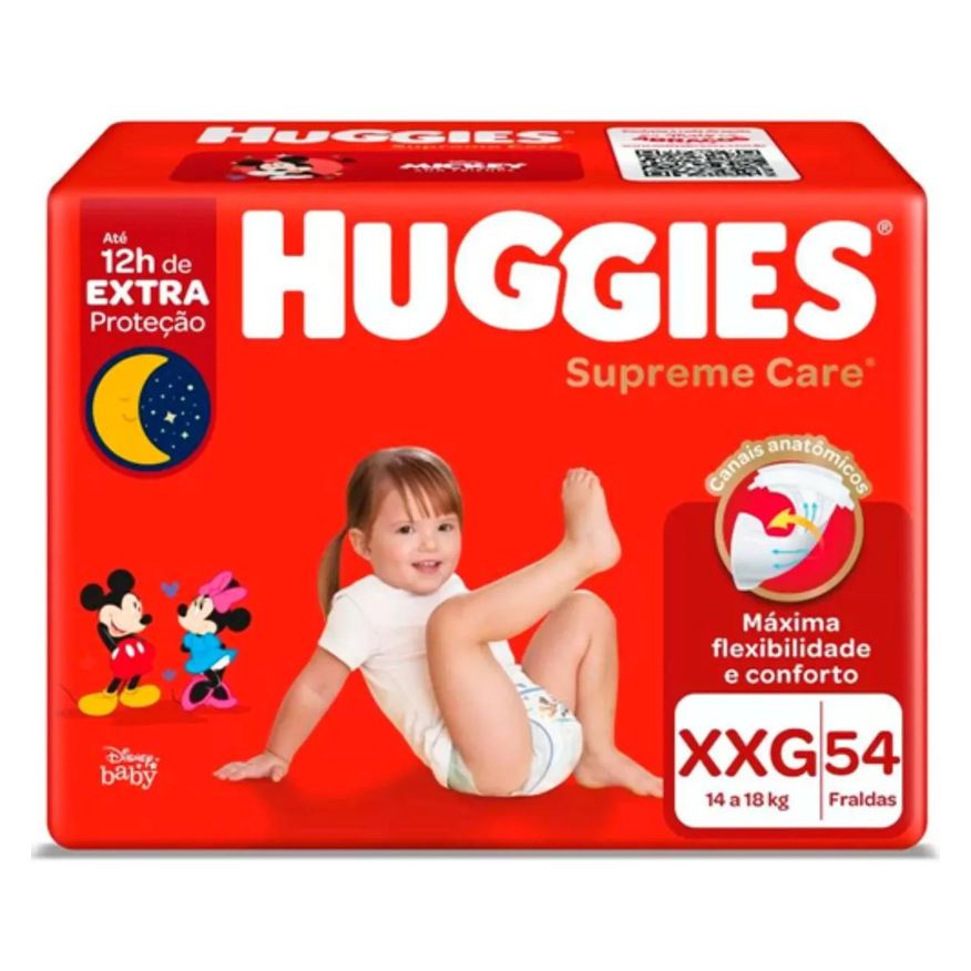 Huggies Fraldas Supreme Care Hiper Xxg com 54 unidades