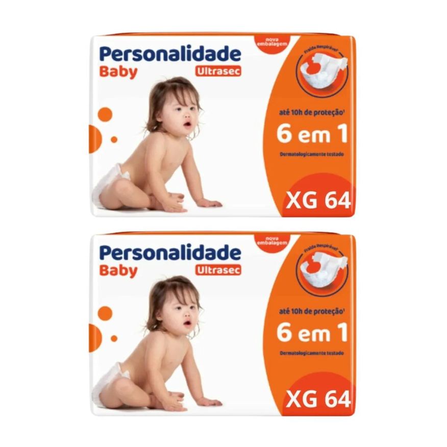 Personalidade Kit C2 Fralda Hiper Xxg Ultrasec