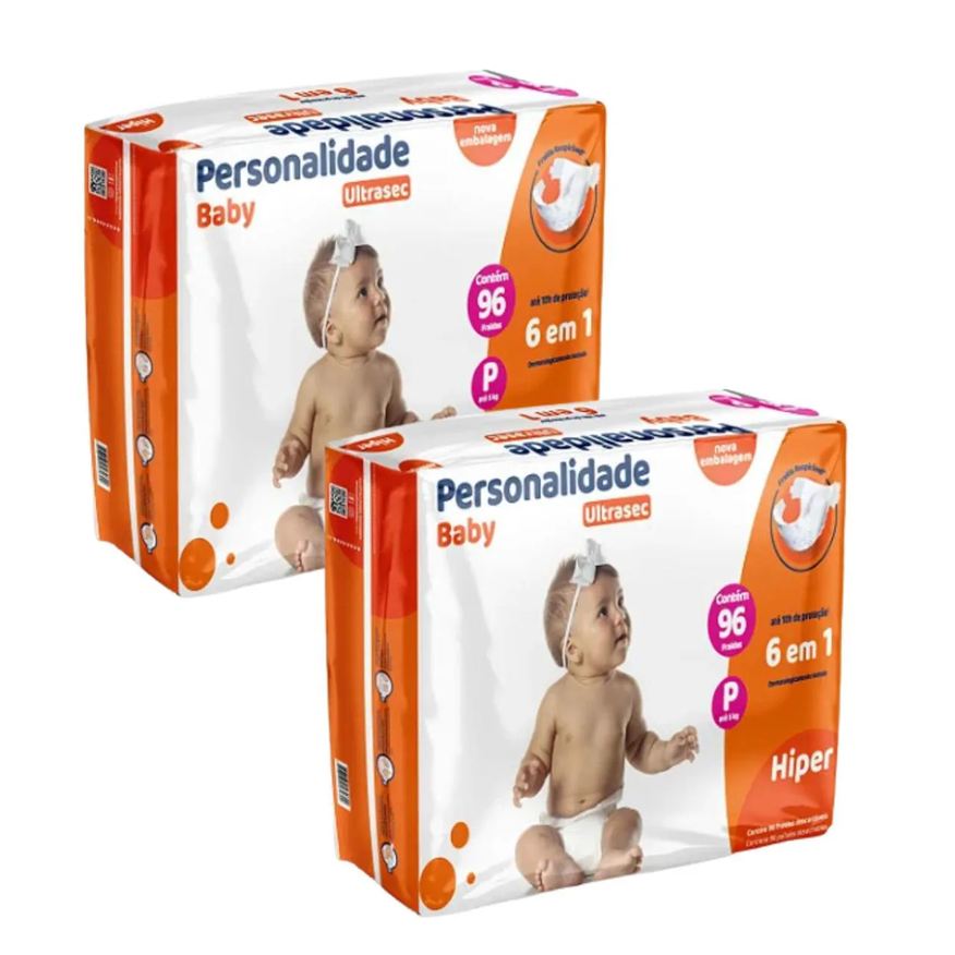 Personalidade Kit C2 Fralda Pacote Hiper Tam P Ultrasec