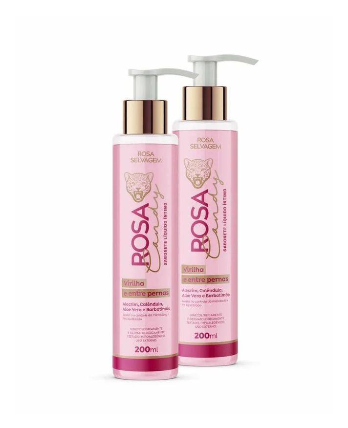 Rosa Selvagem Kit 2 Unidades Do Sabonete Líquido Íntimo Rosa Candy 200ml