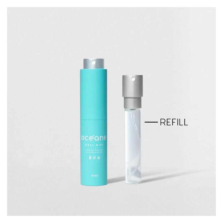 Océane Kit Spray Bucal de Menta com Refil Travel (2 Produtos)