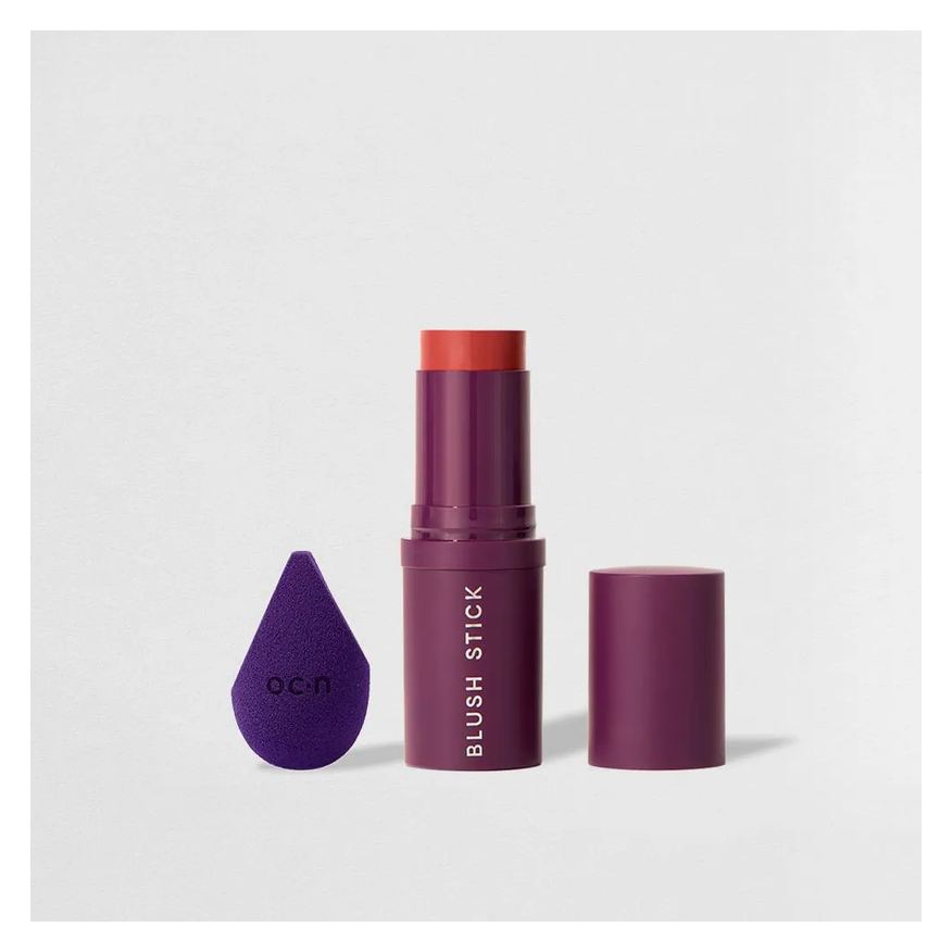 Océane Kit Blush Stick Berry Kiss + Esponja de Maquiagem Sister Blend Roxa Purple (2 Produtos)