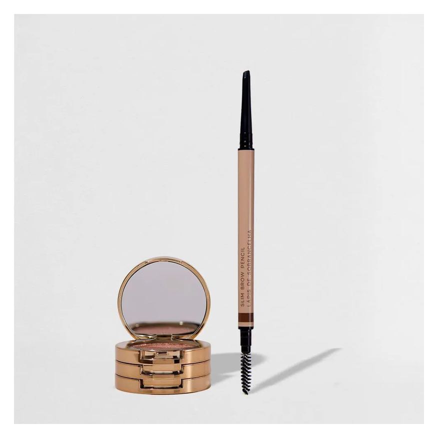 Océane Kit Trio de Sombras 3 To Go Pallete Hazel + Lápis de Sobrancelhas Retrátil Médio Nádia Tambasco By (2 Produtos)