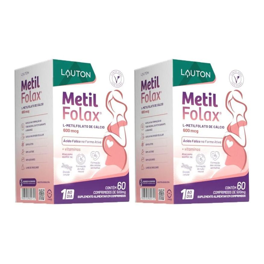 Lauton Kit 2x Metilfolax (ácido Fólico Ativo) 60 comprimidos