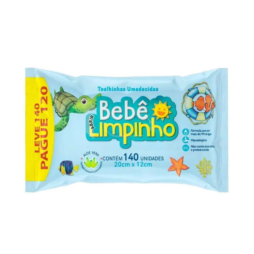 Bebê Limpinho Toalhas Umedecidas 140uni - Rdm