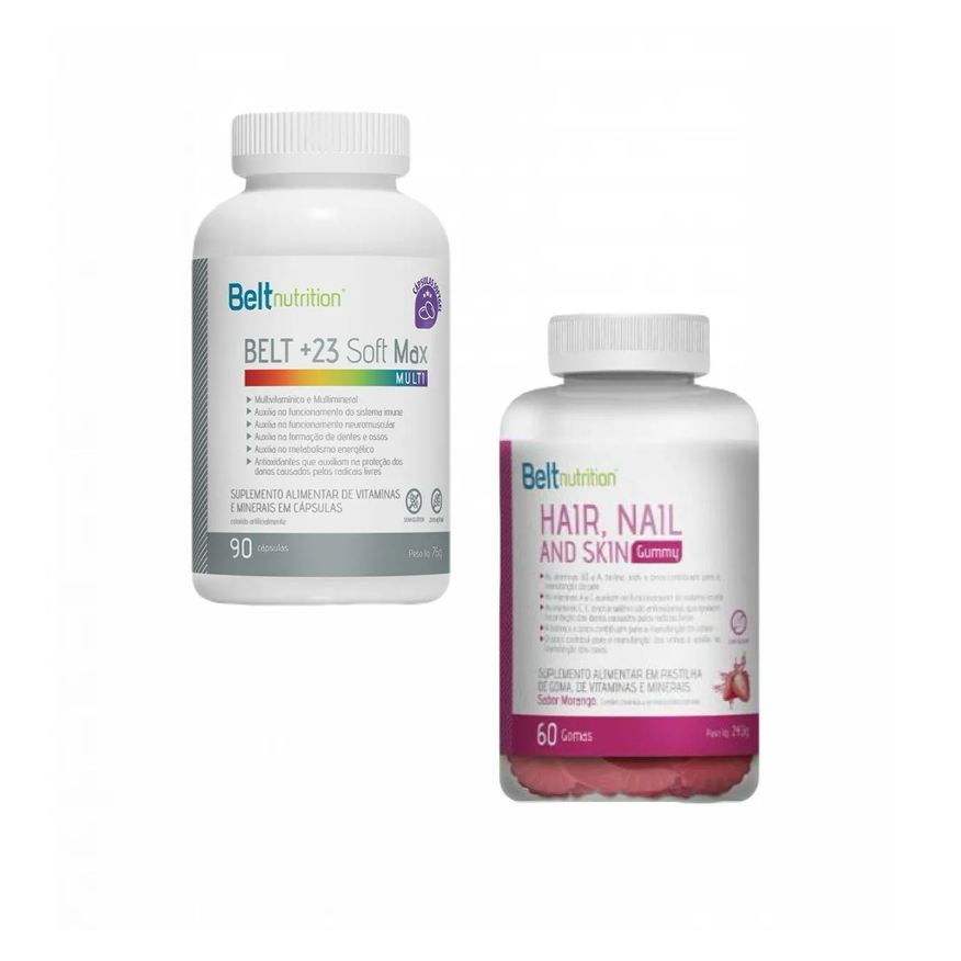 Belt Nutrition Belt +23 Soft Max + Belt Hair Gummy Morango