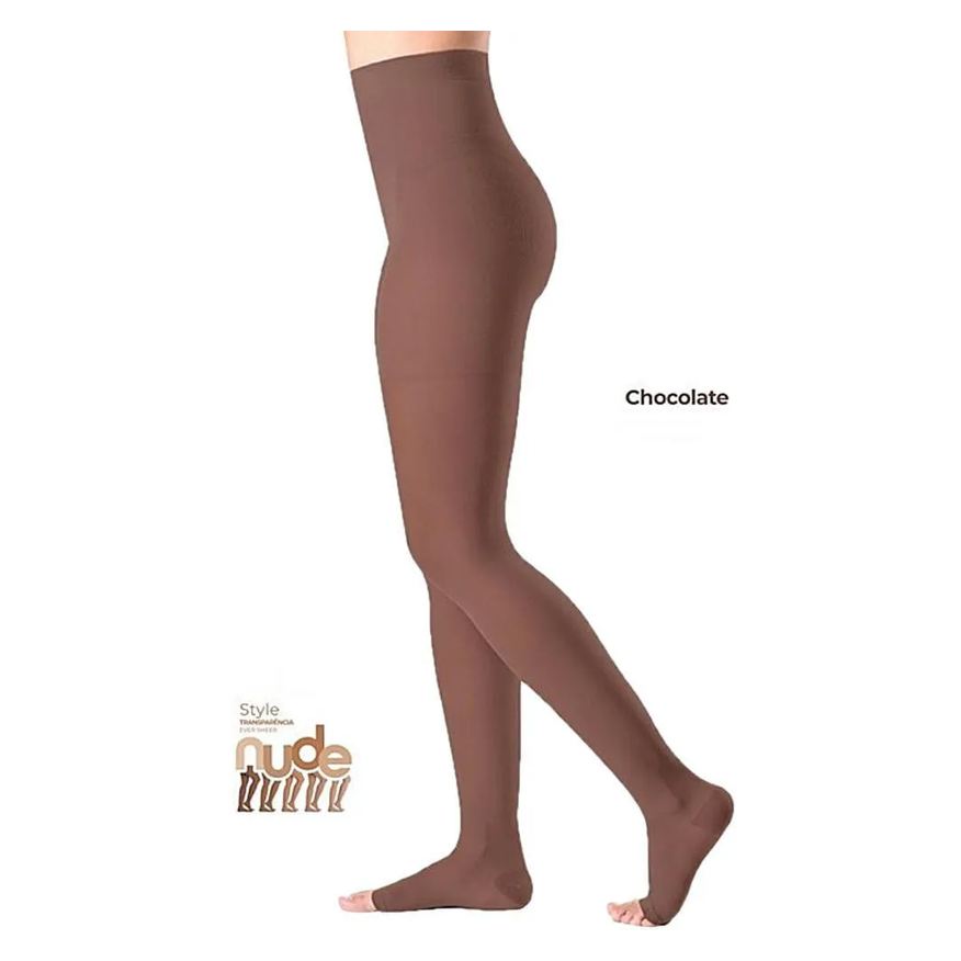 Sigvaris Meia-calça Ever Sheer 20-30mmhg Aberta Chocolate P2