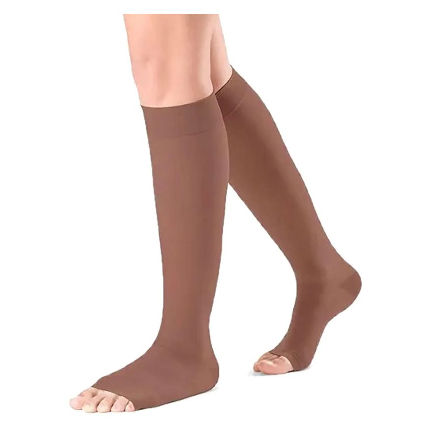 Sigvaris Meia 3/4 Select Comfortpremium 20-30mmhg Chocolate Aberta G2