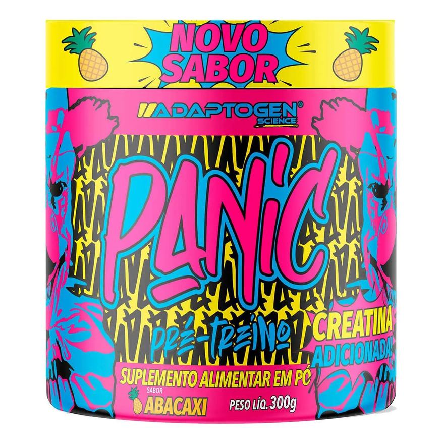 Adaptogen Science Pré Treino Panic Adaptogen Super Concentrado 300g Abacaxi