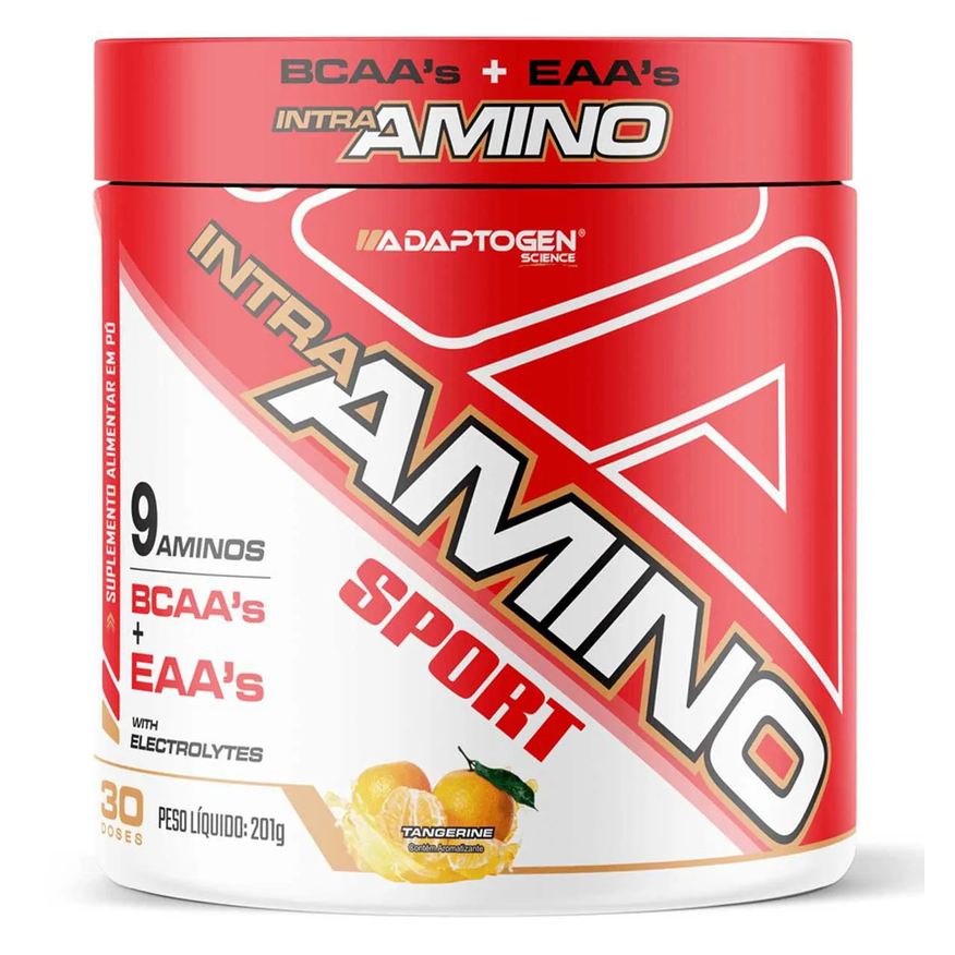 Adaptogen Science Intra Amino Sport Adaptogen 201g Intra e Pré Treino Tangerina