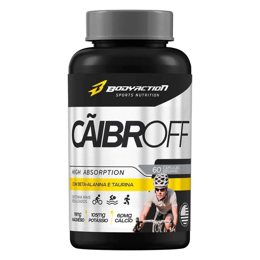 Body Action Cãibroff 60capsulas Caibroff Anti Caibras Potássio B Alanina Bodyaction