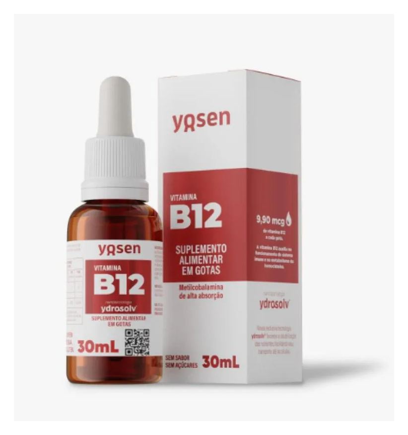 Yosen Vitamina B12 de Alta Absorção Ydrosolv 30ml - Um Novo Conceito em Vitamina B12