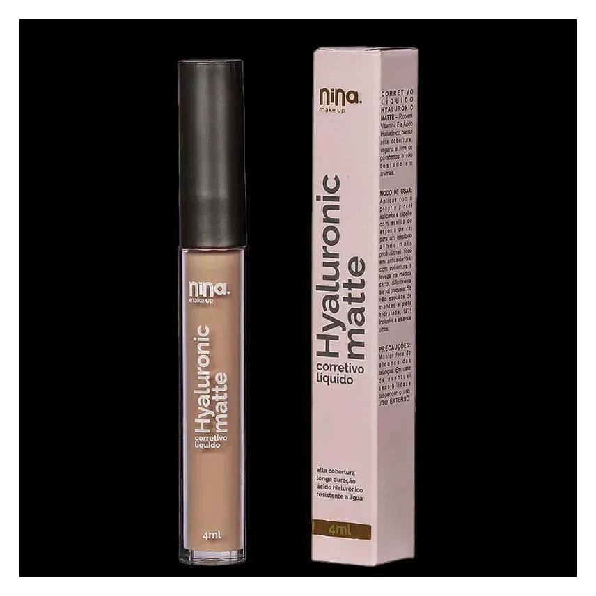 Nina Makeup Nina Make Up Hyaluroinc Matte Corretivo Líquido Cor 0.5