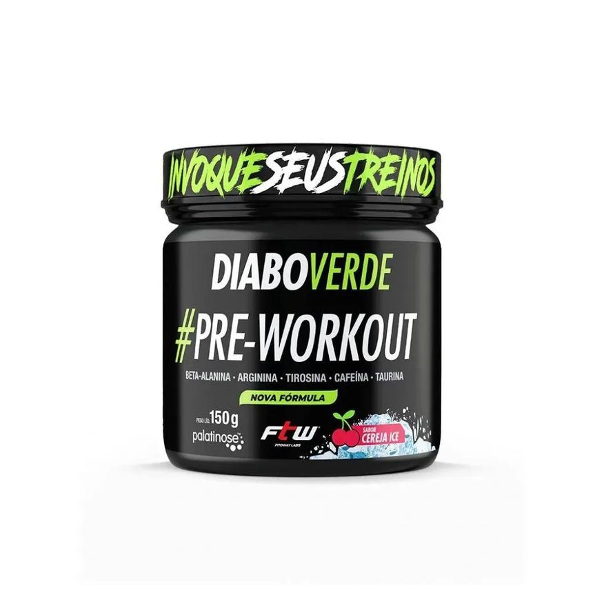 Ftw Sports Nutrition Diabo Verde Pre-Workout (150g) - Sabor: Cereja Ice