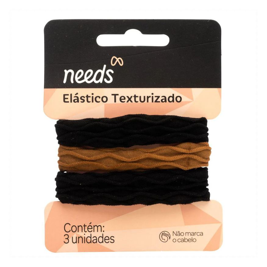 Needs Elásticos de Cabelo Texturizados Sortidos 3 Unidades