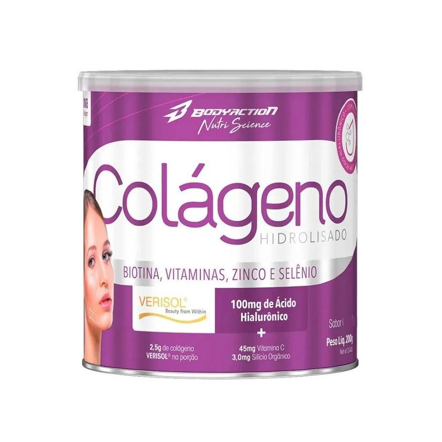 Body Action Colágeno Verisol C/ Ácido Hialurônico (200g) - Sabor: Limão C/ Clorofila
