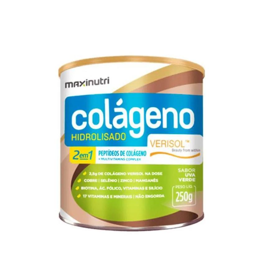 Maxinutri Colágeno Hidrolisado 2 em 1 Verisol (250g) - Sabor: Uva Verde