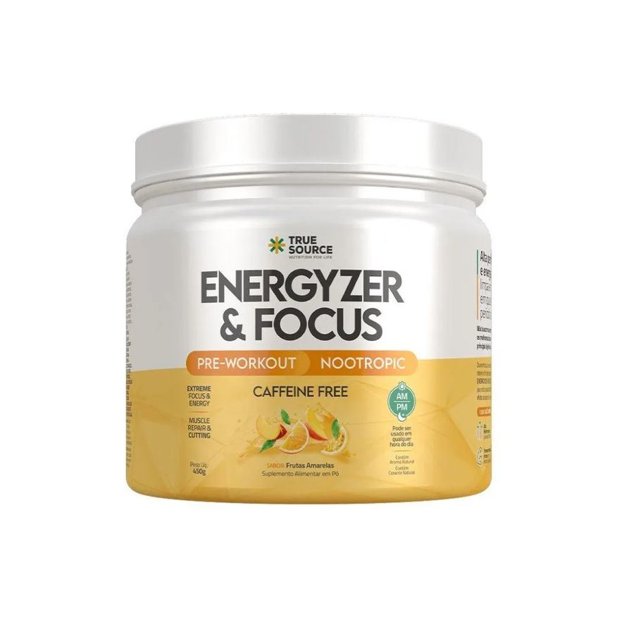 True Energyzer E Focus (360g) - Sabor: Frutas Amarelas (S/ Cafeína 450g)