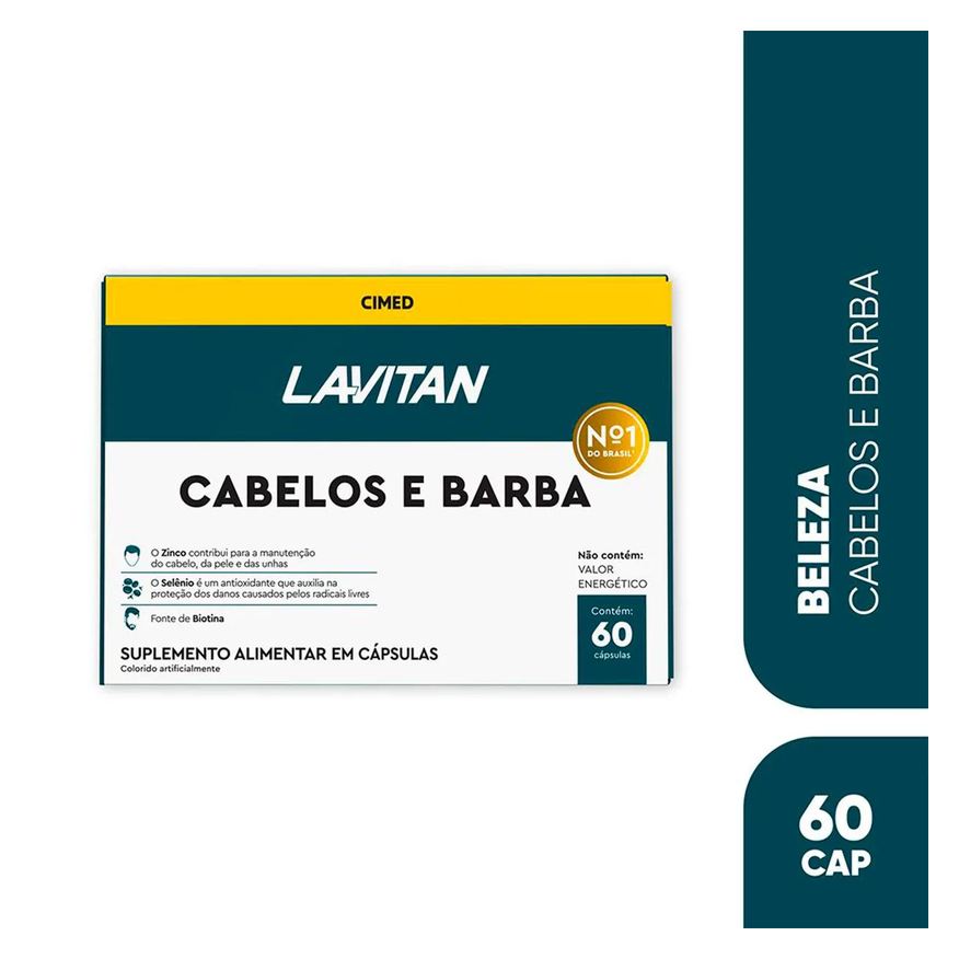 Polivitamínico Kit Lavitan A-Z Original 60 comprimidos + Cabelos e Barba 60 cápsulas