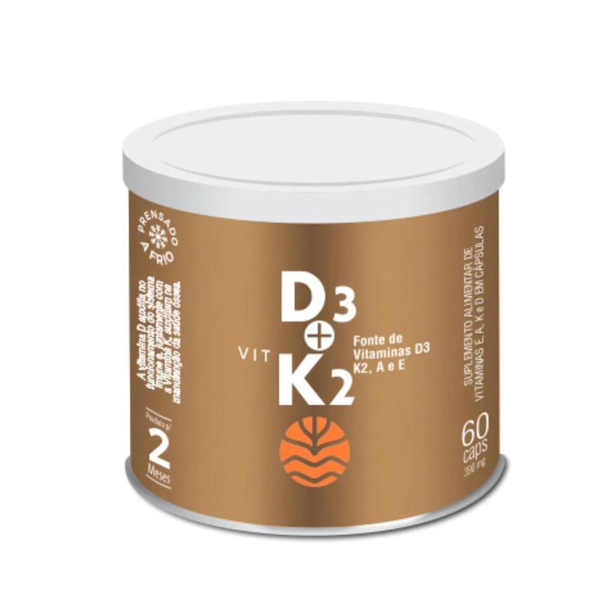 Vital Âtman Vit D3 2000ui + K2 100mcg 60 cápsulas sem Sabor