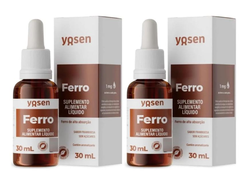 Yosen Kit 2x Ferro Bisglicinato Líquido Ydrosolv® 30ml