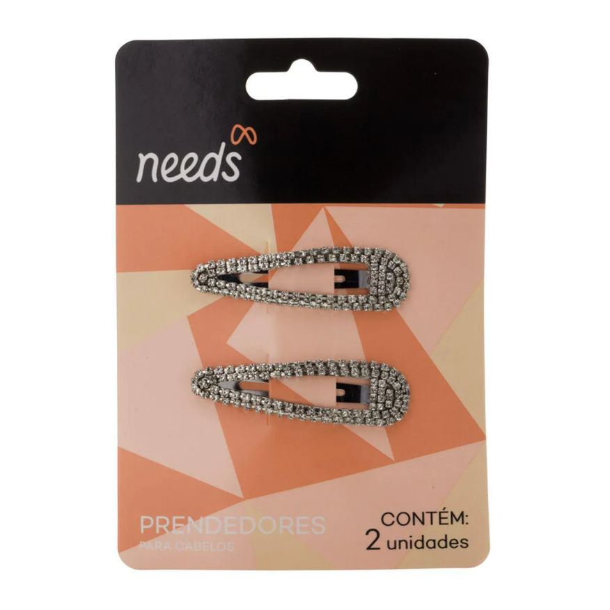 Needs Prendedor de Cabelo Tic Tac Strass 2 unidades