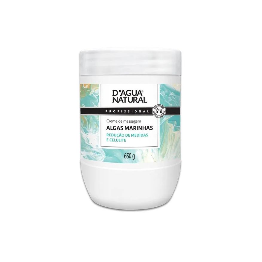 D’Agua Natural Creme de Massagem D’Água Natural Algas Marinhas - 650g