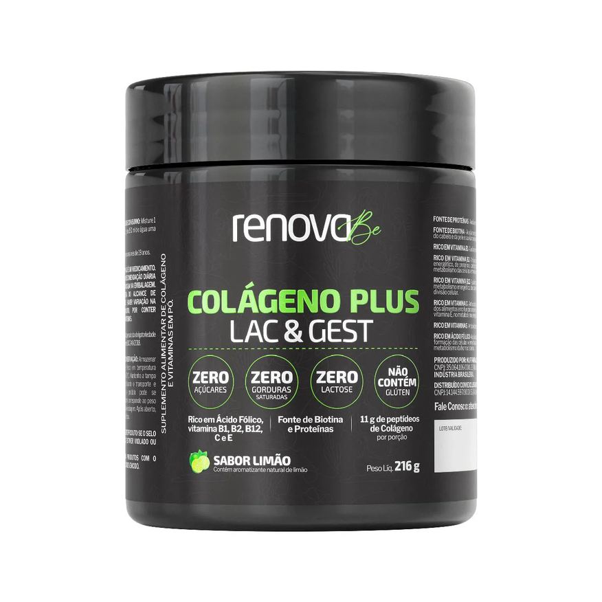 Renova Be Colágeno Plus Lac & Gest Limão 216g