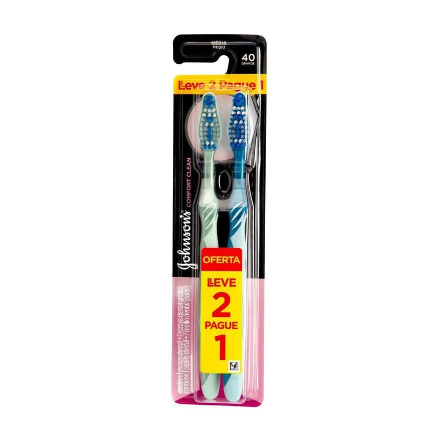 Reach Escova de Dentes J&j Comfort Clean Média 40 Leve 2 Pague 1