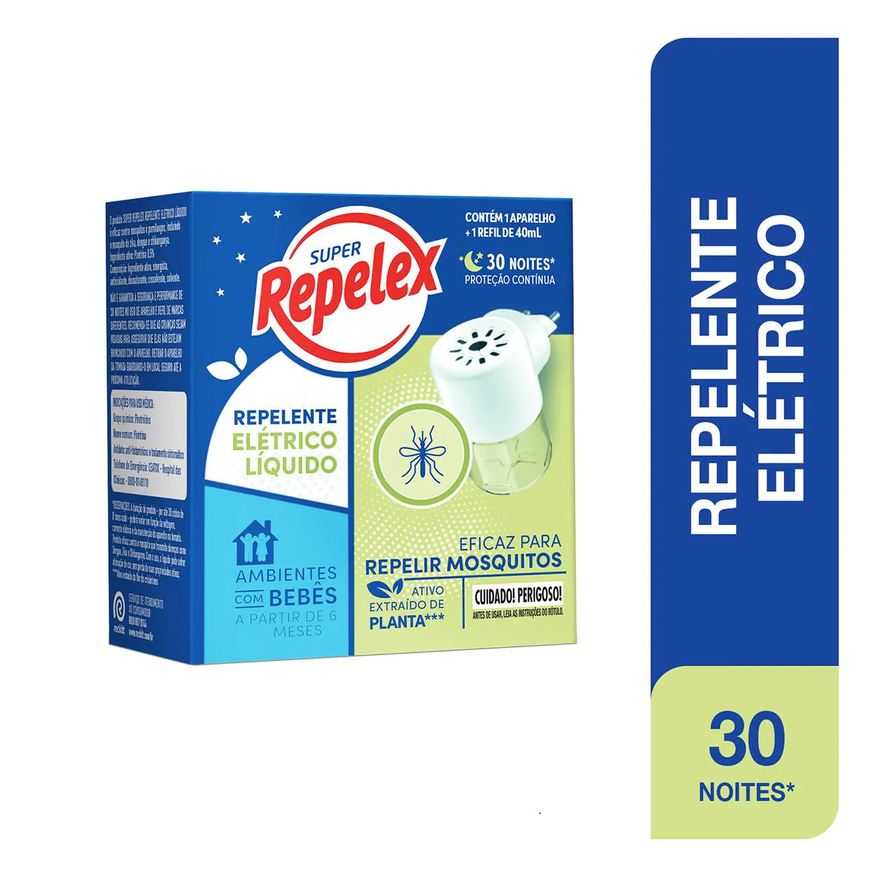 Repelex Kit Aparelho Elétrico + Repelente 30 Noites 40ml