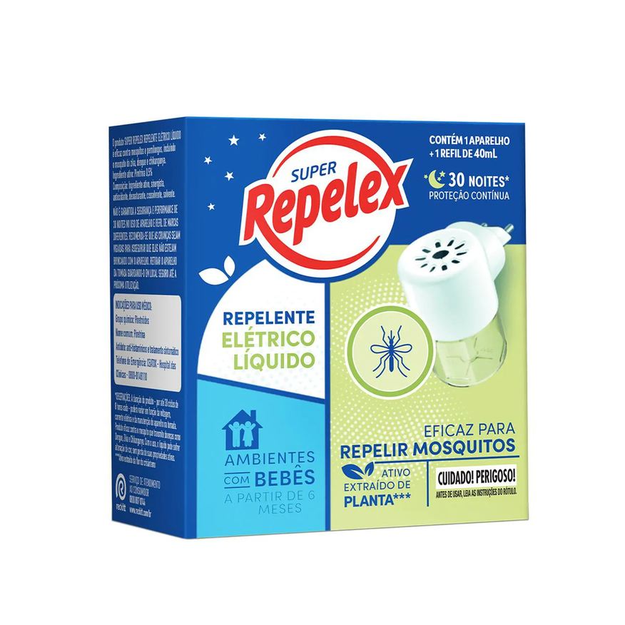 Repelex Kit Aparelho Elétrico + Repelente 30 Noites 40ml
