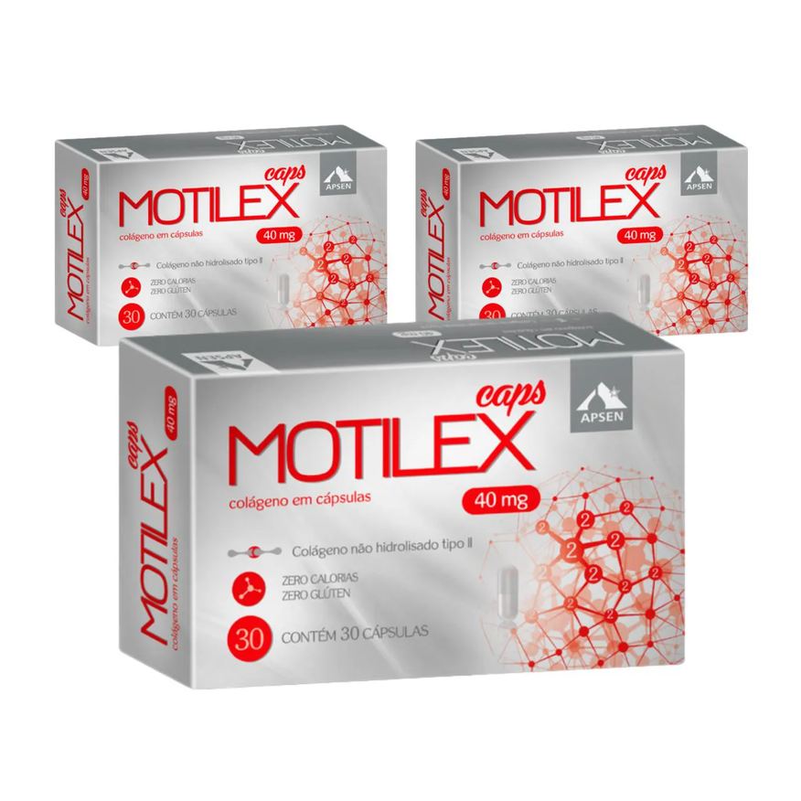 Apsen Kit 3 Suplemento Vitamina Motilex Cápsulas 40mg 30 Cápsulas