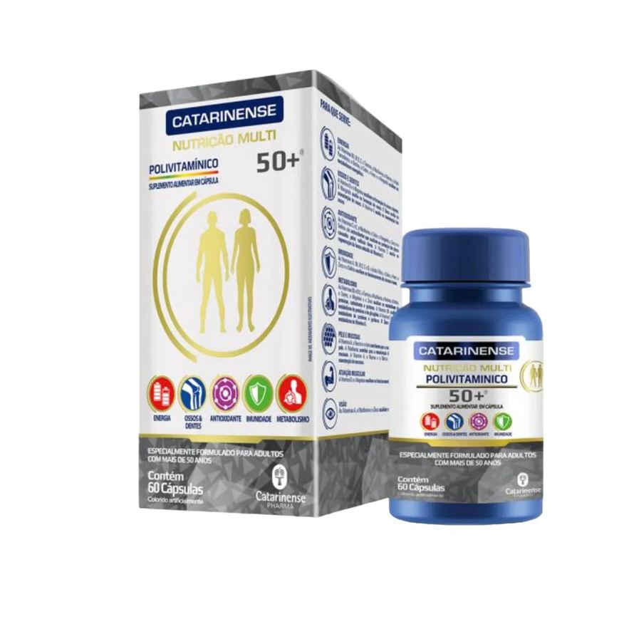 Catarinense Polivitamínico Vitamina Multi 50+ 60 Cápsulas