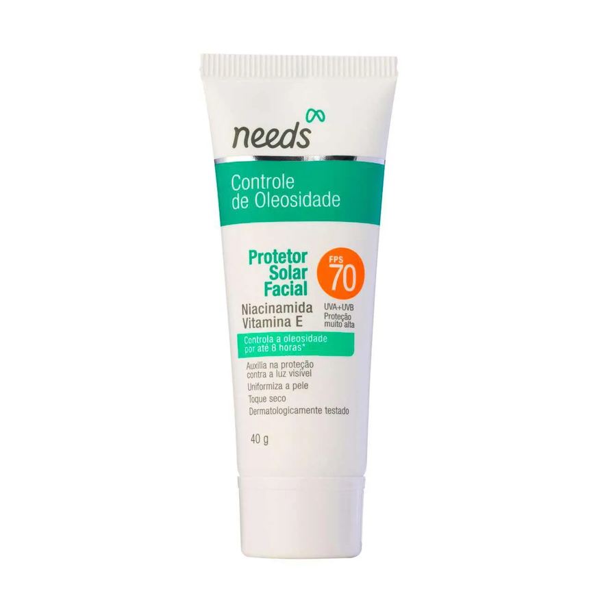 Needs Protetor Solar Facial Controle de Oleosidade FPS 70 40g