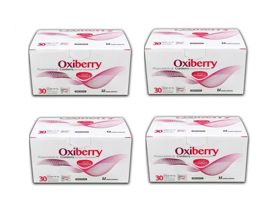 União Química Kit 4 Suplemento Oxiberry Cranberry Vitamina C 30 Sachês