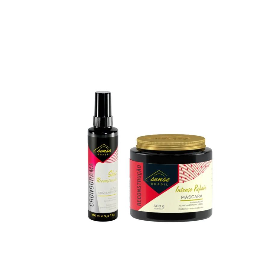 Sense Brasil Kit Sense Intense Repair Máscara 500g + Shot Recontrução