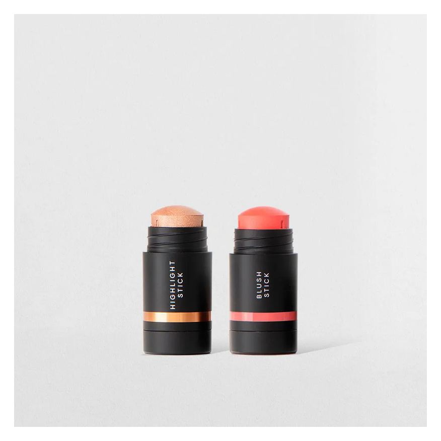 Océane Kit Mini Iluminador em Bastão + Mini Blush em Bastão Coral (2 Produtos)