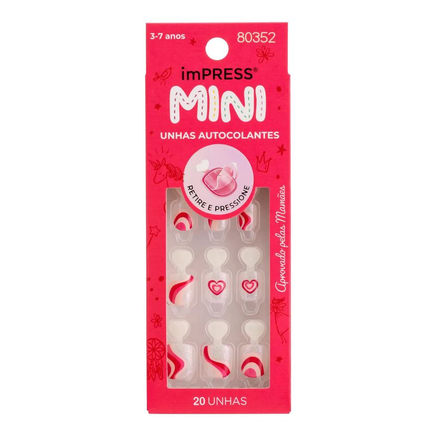 Postiça Unha Impress Mini Infantil Dream Big - Kiss New York